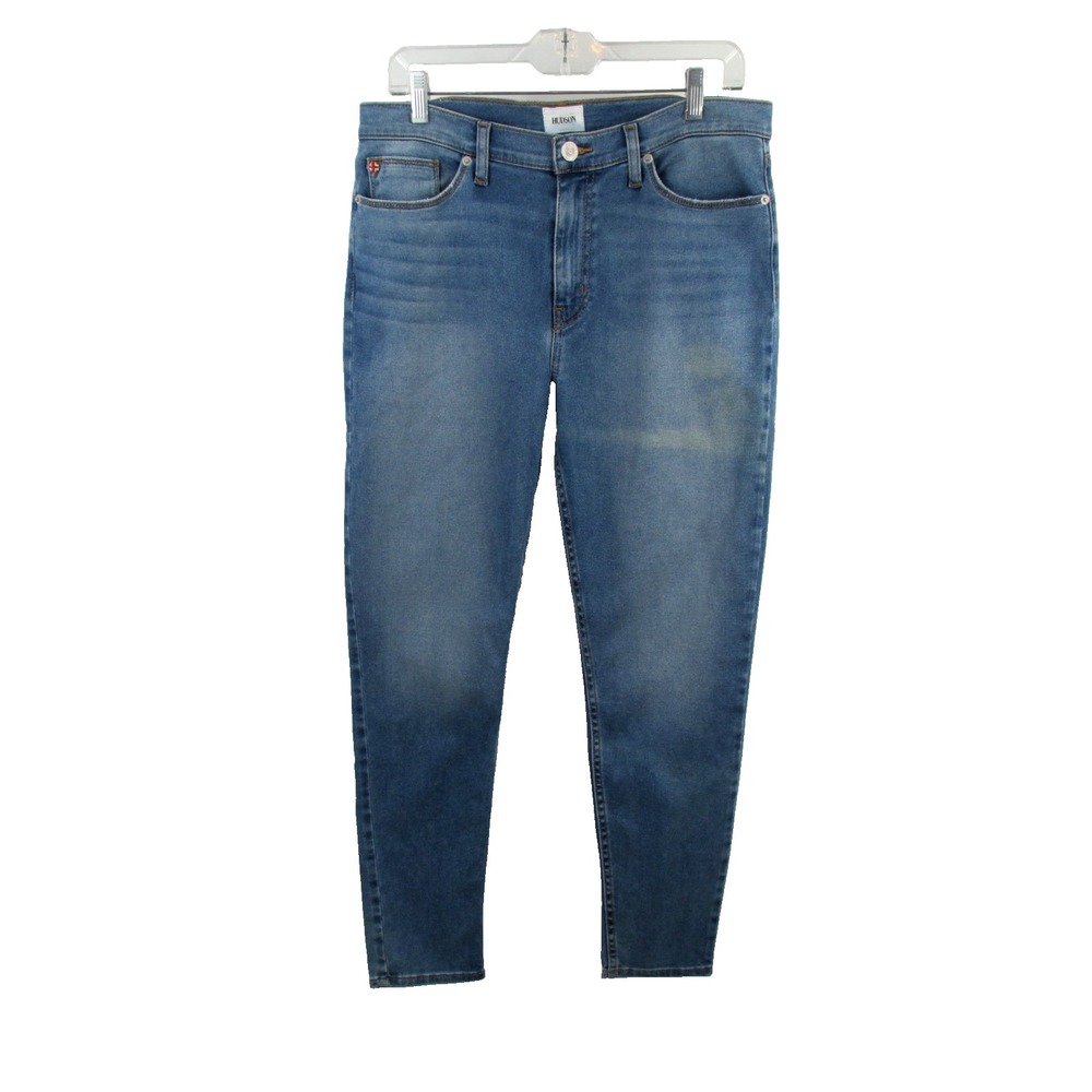 HUDSON Blair High Rise Super Skinny Ankle Jeans Women 31 Blue Denim Stretch